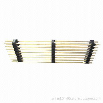 2.54mm Pitch Pin Header, Triple Row, Straight Type, Gold Flash, RoHS Mark